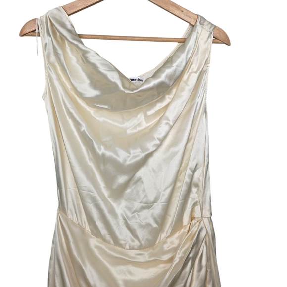 Reformation Poema Ivory Silk Wedding Dress Gown New With Tags Size 6 - Picture 5 of 12